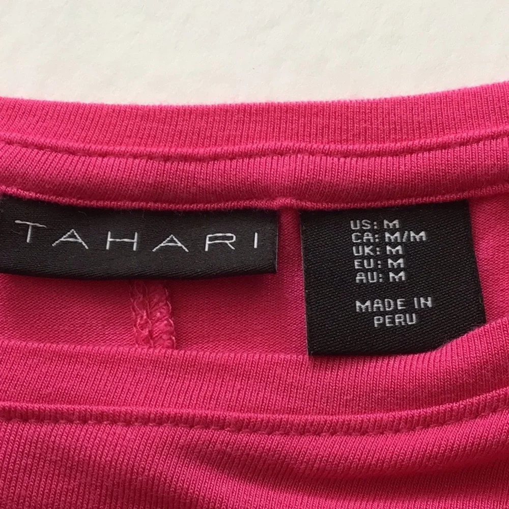 Tahari Fuchsia Batwing sleeves Top - Picture 6 of 6